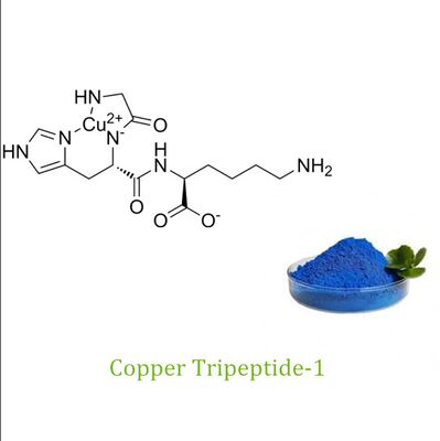 Copper Tripeptide-1 Blue Powder Anti-Wrinkle Complex adatto agli adulti Ingrediente per sostenere la fermezza della pelle e ridurre le rughe nella cura della pelle matura